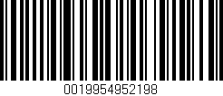 Código de barras (EAN, GTIN, SKU, ISBN): '0019954952198'