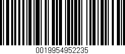 Código de barras (EAN, GTIN, SKU, ISBN): '0019954952235'