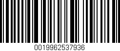 Código de barras (EAN, GTIN, SKU, ISBN): '0019962537936'