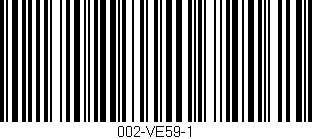 Código de barras (EAN, GTIN, SKU, ISBN): '002-VE59-1'