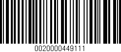 Código de barras (EAN, GTIN, SKU, ISBN): '0020000449111'