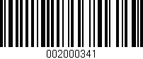 Código de barras (EAN, GTIN, SKU, ISBN): '002000341'