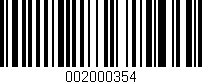 Código de barras (EAN, GTIN, SKU, ISBN): '002000354'