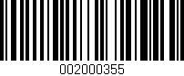 Código de barras (EAN, GTIN, SKU, ISBN): '002000355'