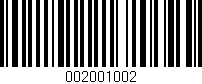 Código de barras (EAN, GTIN, SKU, ISBN): '002001002'