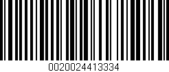 Código de barras (EAN, GTIN, SKU, ISBN): '0020024413334'
