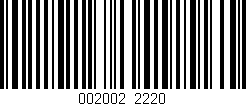 Código de barras (EAN, GTIN, SKU, ISBN): '002002|2220'