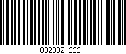 Código de barras (EAN, GTIN, SKU, ISBN): '002002|2221'