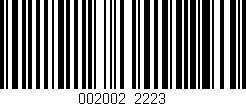 Código de barras (EAN, GTIN, SKU, ISBN): '002002|2223'