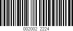 Código de barras (EAN, GTIN, SKU, ISBN): '002002|2224'