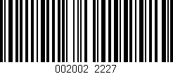 Código de barras (EAN, GTIN, SKU, ISBN): '002002|2227'