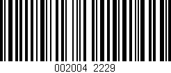 Código de barras (EAN, GTIN, SKU, ISBN): '002004|2229'