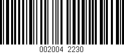 Código de barras (EAN, GTIN, SKU, ISBN): '002004|2230'