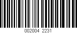 Código de barras (EAN, GTIN, SKU, ISBN): '002004|2231'