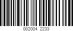 Código de barras (EAN, GTIN, SKU, ISBN): '002004|2233'