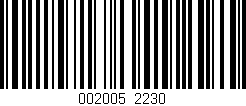 Código de barras (EAN, GTIN, SKU, ISBN): '002005|2230'