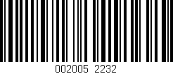 Código de barras (EAN, GTIN, SKU, ISBN): '002005|2232'