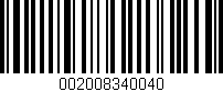 Código de barras (EAN, GTIN, SKU, ISBN): '002008340040'