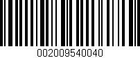 Código de barras (EAN, GTIN, SKU, ISBN): '002009540040'