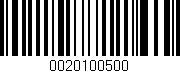 Código de barras (EAN, GTIN, SKU, ISBN): '0020100500'