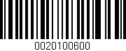 Código de barras (EAN, GTIN, SKU, ISBN): '0020100600'