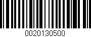 Código de barras (EAN, GTIN, SKU, ISBN): '0020130500'