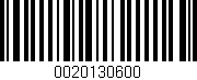 Código de barras (EAN, GTIN, SKU, ISBN): '0020130600'
