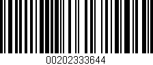 Código de barras (EAN, GTIN, SKU, ISBN): '00202333644'