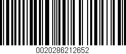 Código de barras (EAN, GTIN, SKU, ISBN): '0020286212652'