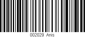 Código de barras (EAN, GTIN, SKU, ISBN): '002029|Anis'