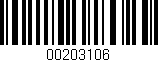 Código de barras (EAN, GTIN, SKU, ISBN): '00203106'