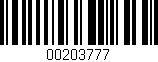 Código de barras (EAN, GTIN, SKU, ISBN): '00203777'