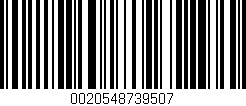 Código de barras (EAN, GTIN, SKU, ISBN): '0020548739507'