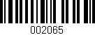 Código de barras (EAN, GTIN, SKU, ISBN): '002065'