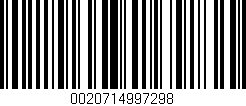 Código de barras (EAN, GTIN, SKU, ISBN): '0020714997298'