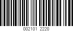 Código de barras (EAN, GTIN, SKU, ISBN): '002101|2220'