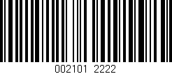 Código de barras (EAN, GTIN, SKU, ISBN): '002101|2222'