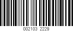 Código de barras (EAN, GTIN, SKU, ISBN): '002103|2229'