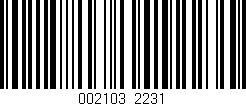 Código de barras (EAN, GTIN, SKU, ISBN): '002103|2231'