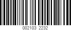 Código de barras (EAN, GTIN, SKU, ISBN): '002103|2232'