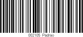 Código de barras (EAN, GTIN, SKU, ISBN): '002105|Padrao'