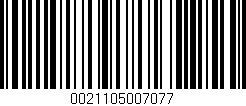 Código de barras (EAN, GTIN, SKU, ISBN): '0021105007077'