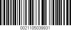 Código de barras (EAN, GTIN, SKU, ISBN): '0021105039931'
