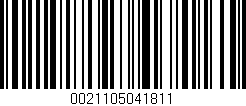Código de barras (EAN, GTIN, SKU, ISBN): '0021105041811'