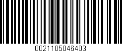 Código de barras (EAN, GTIN, SKU, ISBN): '0021105046403'