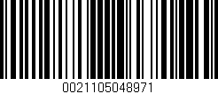 Código de barras (EAN, GTIN, SKU, ISBN): '0021105048971'