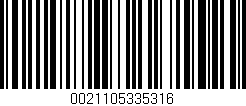 Código de barras (EAN, GTIN, SKU, ISBN): '0021105335316'