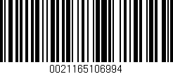 Código de barras (EAN, GTIN, SKU, ISBN): '0021165106994'