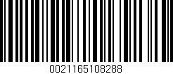 Código de barras (EAN, GTIN, SKU, ISBN): '0021165108288'