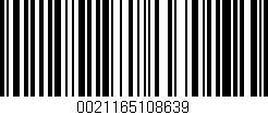 Código de barras (EAN, GTIN, SKU, ISBN): '0021165108639'